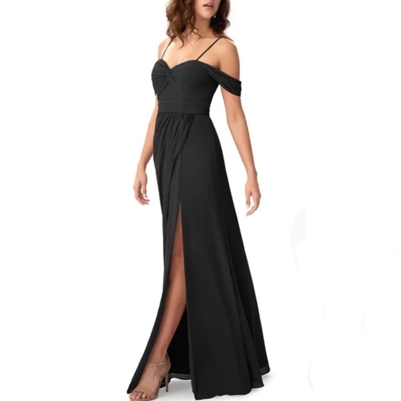 AZAZIE MILLIE BLACK BRIDESMAIDS DRESS - Picture 3 of 5